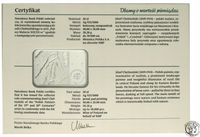 20 złotych 2014 Józef Chełmoński