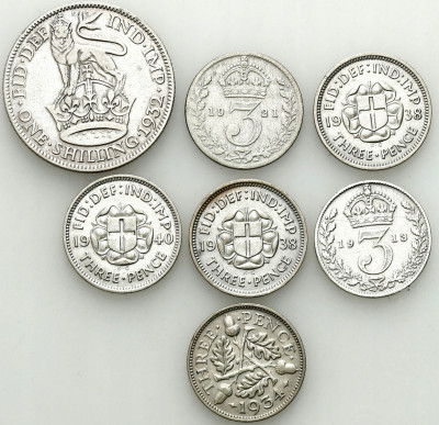 Wielka Brytania. Zestaw 7 monet - RÓŹNE