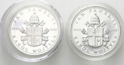 Polska, Medal Jan Paweł II – zestaw 2 szt. SREBRO