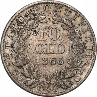 Watykan 10 Soldi 1868 Pius IX