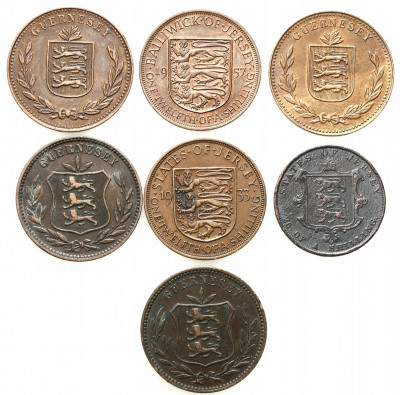 Wyspa Jersey 1881–1957 1/24 szyling 8 doubles 7szt