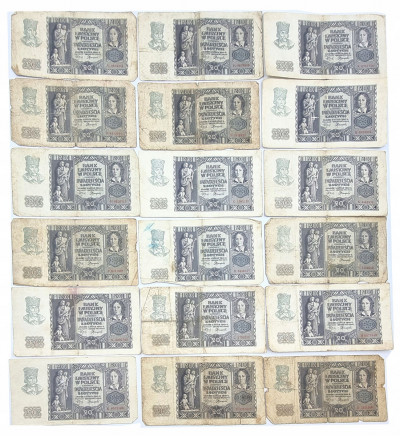 Banknoty 20 złotych 1940 – zestaw 39 sztuk
