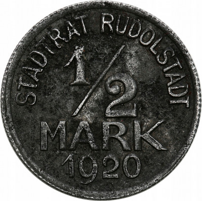 1/2 Mark 1920 Stadtrat Rudolstadt Ch. v Schiller