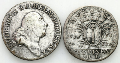 Prusy, 1/12 Talara – 4 Grosze 1693 – 1697 - 2 szt.