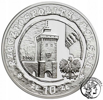 10 złotych 2007 Lokacja Krakowa