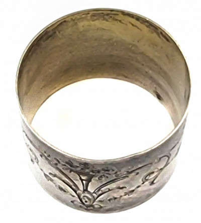 Francja XIX w. serwetnik pierścień SREBRO