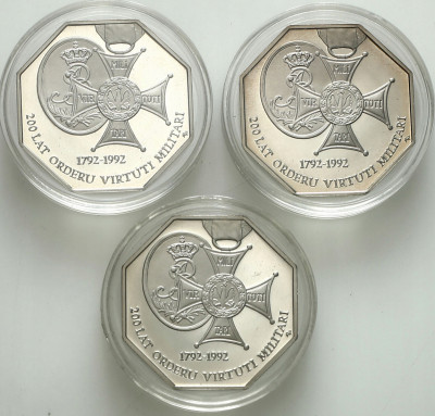 3 x 50 000 złotych 1992 Virtuti Militari