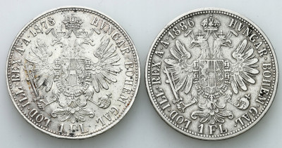 Austria 1 Floren 1878 + 1886 - 2 szt.