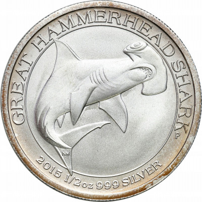 Australia 50 centów 2015 Rekin młot SREBRO 1/2 Oz