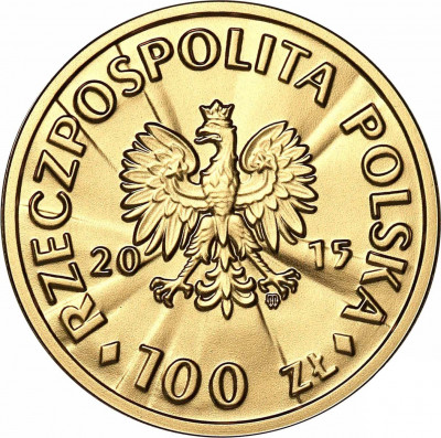 100 złotych 2015 Piłsudski niepodległość ZŁOTO