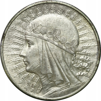 10 złotych 1932 głowa kobiety (bez znaku) - PIĘKNE