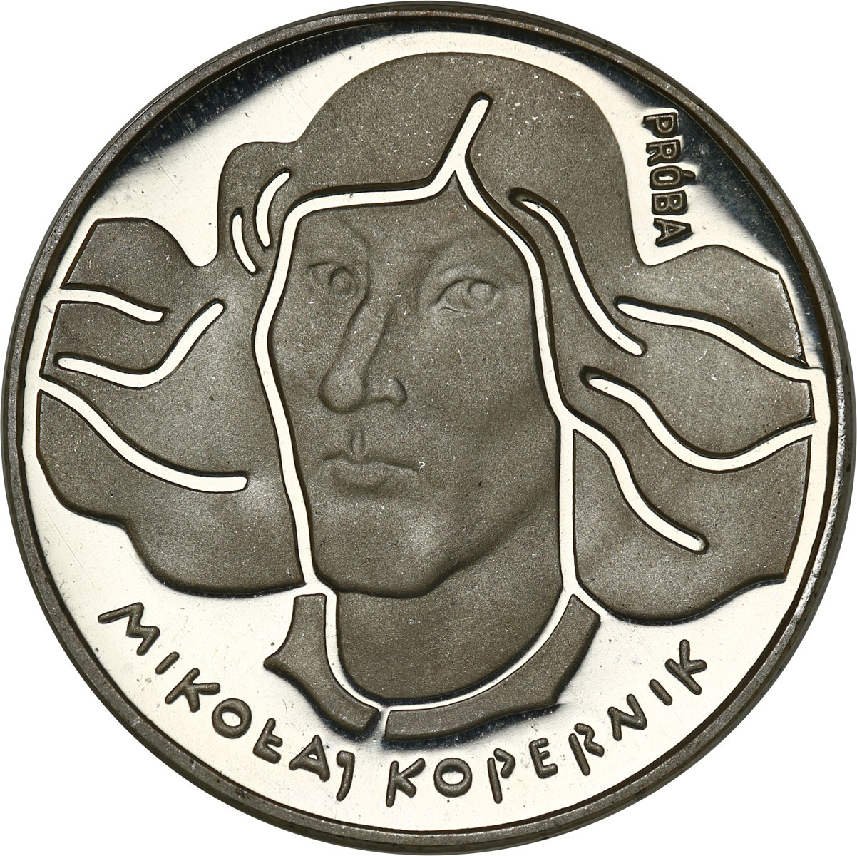 PRÓBA SREBRO 100 złotych 1973 Kopernik