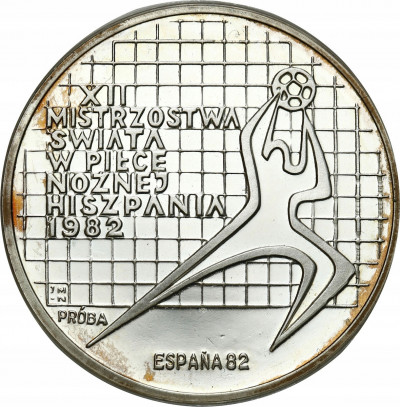 PRÓBA Srebro 200 złotych 1982 MŚ Hiszpania