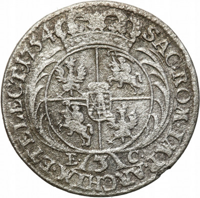 August III Sas Trojak (3 grosze) 1754 Lipsk rzadki