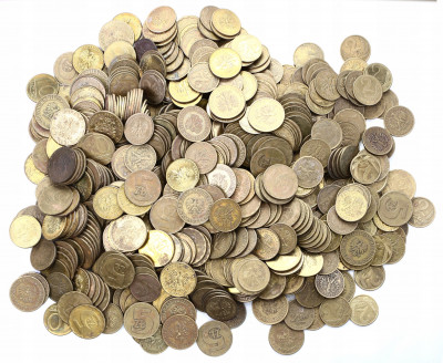 OGROMNY zestaw monet PRL – Mosiądz – 2,57 Kg