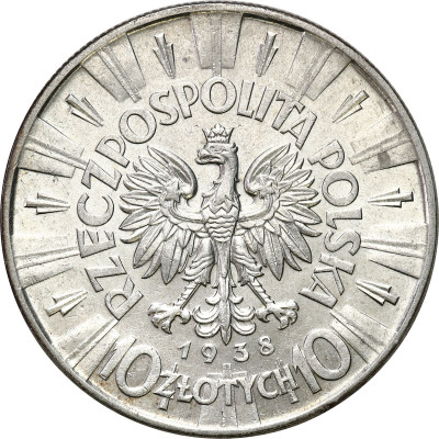 10 złotych 1938 Piłsudski - rzadszy rocznik