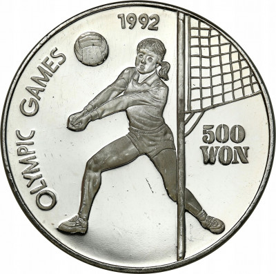 Korea Północna 500 Won 1991 Olimpiada '92 SREBRO