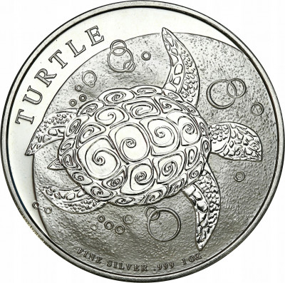 Niue. 2 dolary 2016 ŻÓŁW SREBRO 1 Uncja