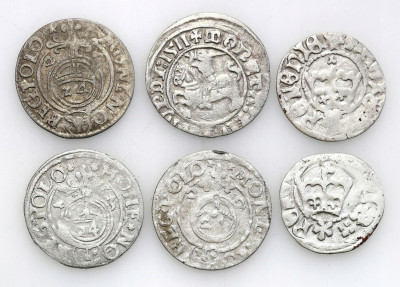 Polska XV-XVII w Półtorak półgrosz, zestaw 6 monet
