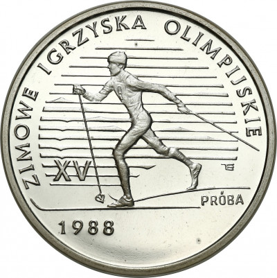 PRÓBA Srebro 1000 złotych 1987 Zimowe Igrzyska