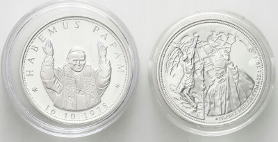Polska, Medal Jan Paweł II – zestaw 2 szt. SREBRO