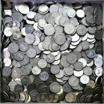 OGROMNY zestaw monet PRL – CuNi RÓŻNE – 8,9 Kg