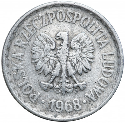 Polska PRL. 1 złoty 1968 Aluminium