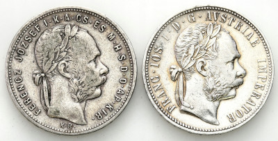 Austria Floren 1880 Wiedeń i Węgry forint 1881 KB