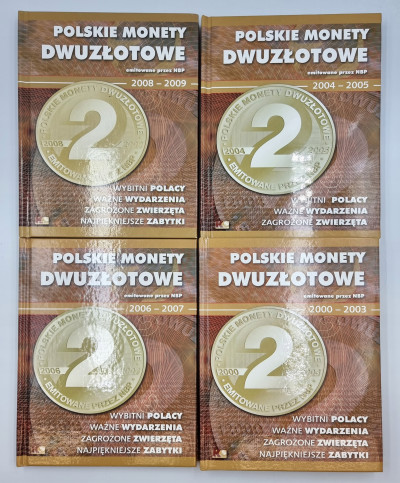 Polskie Monety Dwuzłotowe - klasery z monetami