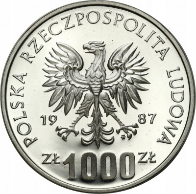 PRÓBA Srebro 1000 złotych 1987 Zimowe Igrzyska