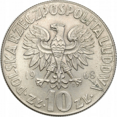 PRL. 10 złotych 1968 Kopernik - z błędem