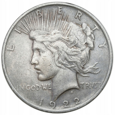 USA. 1 dolar 1922 Peace - SREBRO