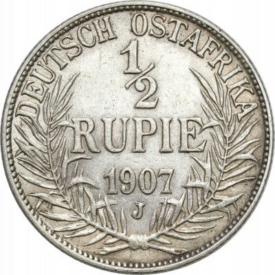 Niemcy. DOA, Wilhelm II 1/2 rupii 1907 J