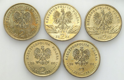 Polska. 2 złote GN 2000 – 5 szt