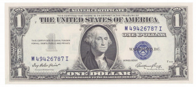 USA. 1 dolar 1935 E - niebieska pieczęć