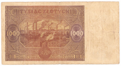 Banknot 1000 złotych 1946 seria K