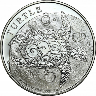Niue. 2 dolary 2016 ŻÓŁW SREBRO 1 uncja