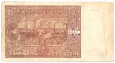Banknot 1000 złotych 1946 seria R