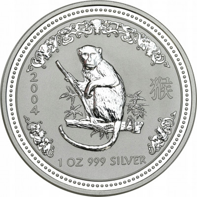Australia 1 dolar 2004 Rok Małpy SREBRO UNCJA