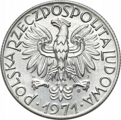 PRL. RYBAK 5 złotych 1971 Al