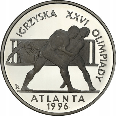 III RP. 20 złotych 1995 Atlanta - zapaśnicy