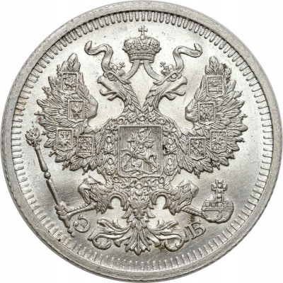 Rosja. Mikołaj II. 20 kopiejek 1910 Petersburg