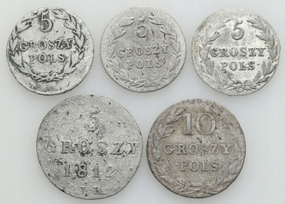 Polska XIX w. 5 groszy + 10 groszy 1812-1825
