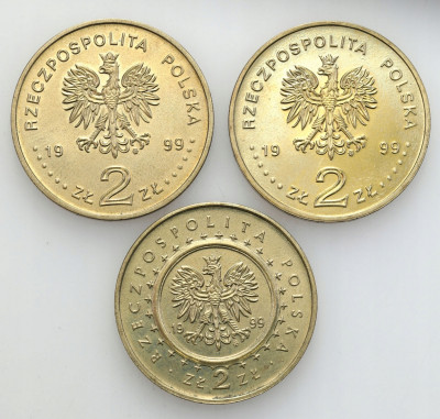 Polska. 2 złote GN 1999 – 3 szt
