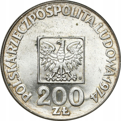 PRL. 200 złotych 1974 Mapa - WYŚMIENITE