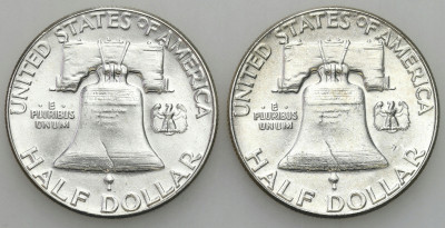 USA 1/2 dolara 1963 Franklin (dzwon) – 2 szt