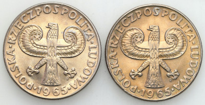 PRL. 10 złotych 1965 Kolumna Duża – 2 szt