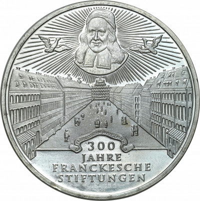 Niemcy 10 marek 1998 Franckesche Stiftungen SREBRO