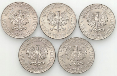 10 złotych 1969- 1973 Kościuszko – zestaw 5 szt.