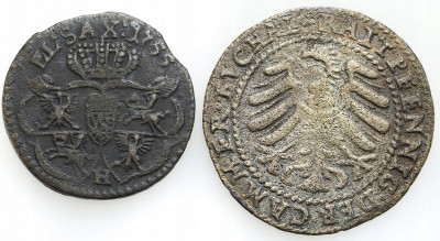 Polska Śląsk Fenig i Grosz 1571 i 1755 Zestaw 2szt
